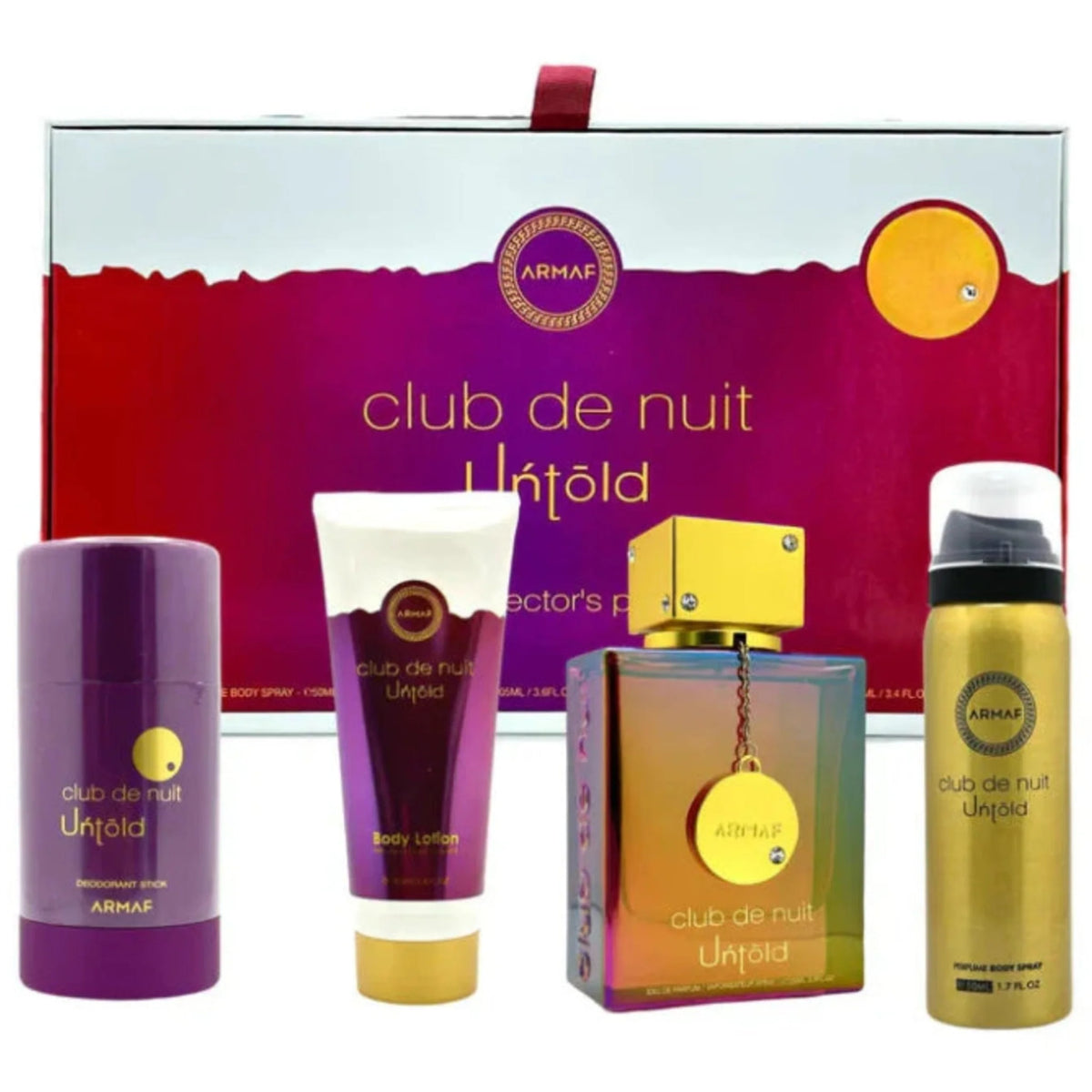 Club De Nuit Untold 4-Piece Set 3.6oz Men EDP Spray