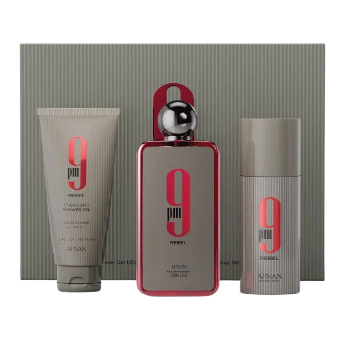 Afnan 9PM Rebel 3-Piece Set 3.4oz Unisex EDP