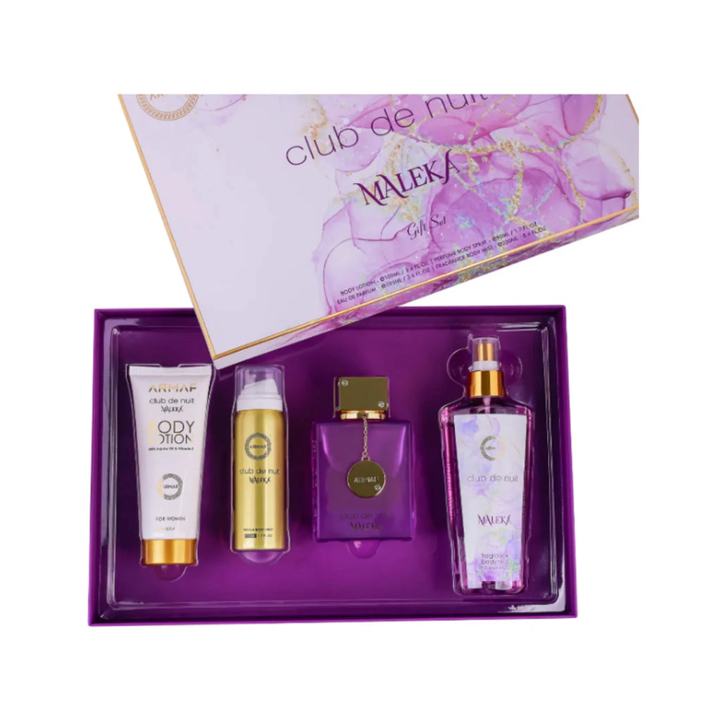 Armaf Club De Nuit Maleka 4-Piece Set 3.6oz Women EDP Spray