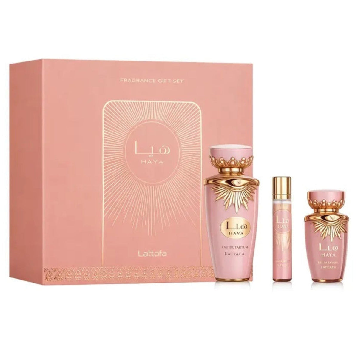 Lattafa Haya 3-Piece Set 3.4oz Women EDP Spray