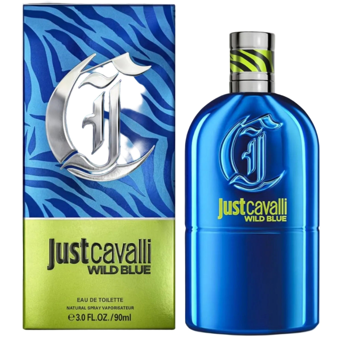 Just Cavalli Wild Blue 3.0oz Men EDT Spray
