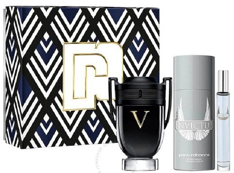 Paco Rabanne Invictus Victory 3-Piece Set 3.4oz Men EDP Spray