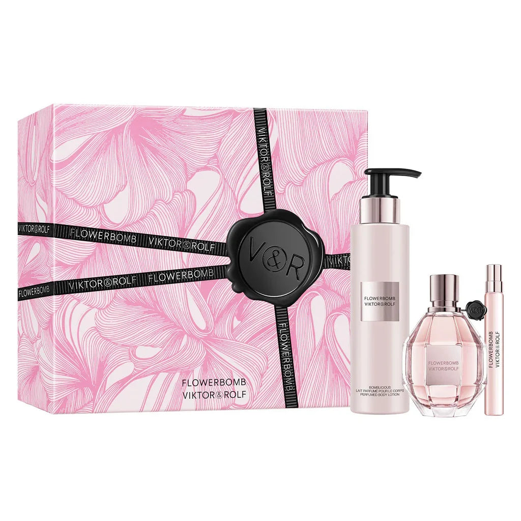 Viktor & Rolf Flowerbomb 3-Piece Set 3.4oz Women EDP Spray