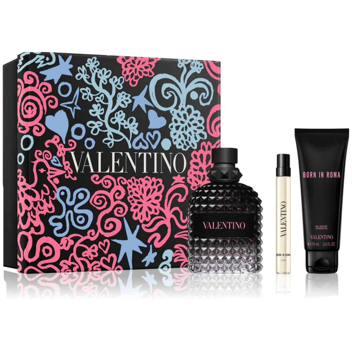 Valentino Born Roma 3-Piece Set 3.4oz Men EDT Spray