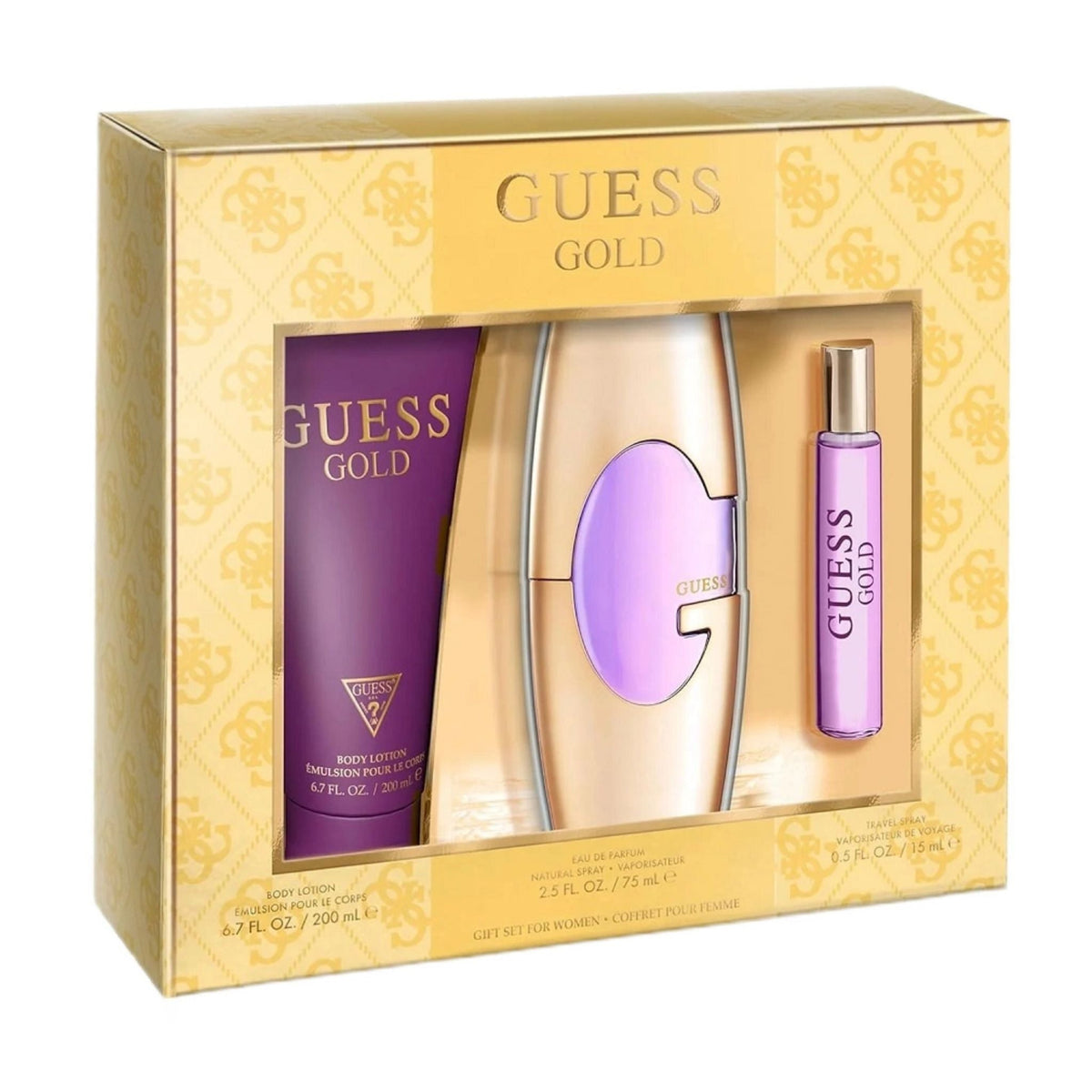 Guess Gold 3-Piece Set 2.5oz Women EDP Spray