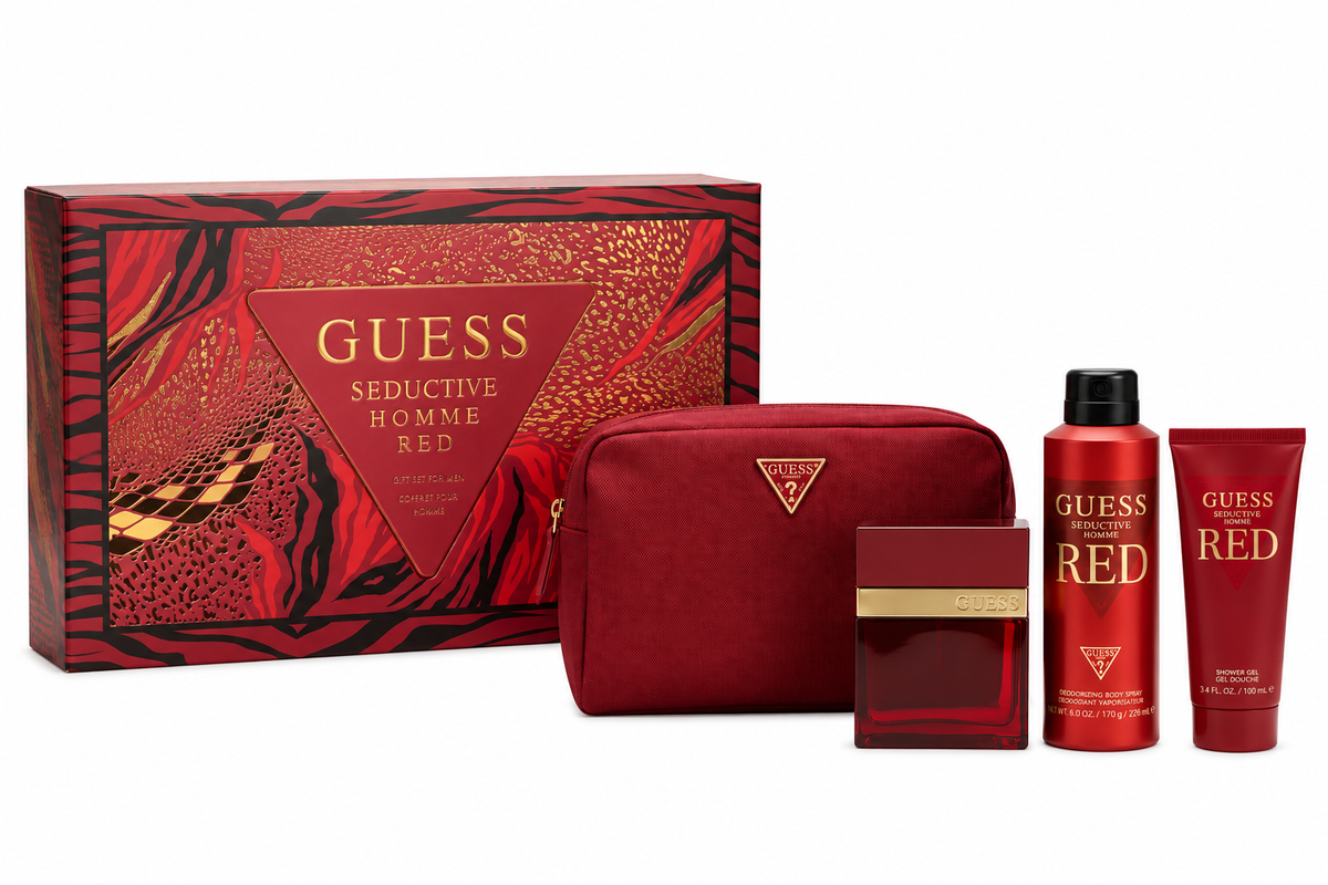 Guess Seductive Red 4-Piece Set 3.4oz EDT Men