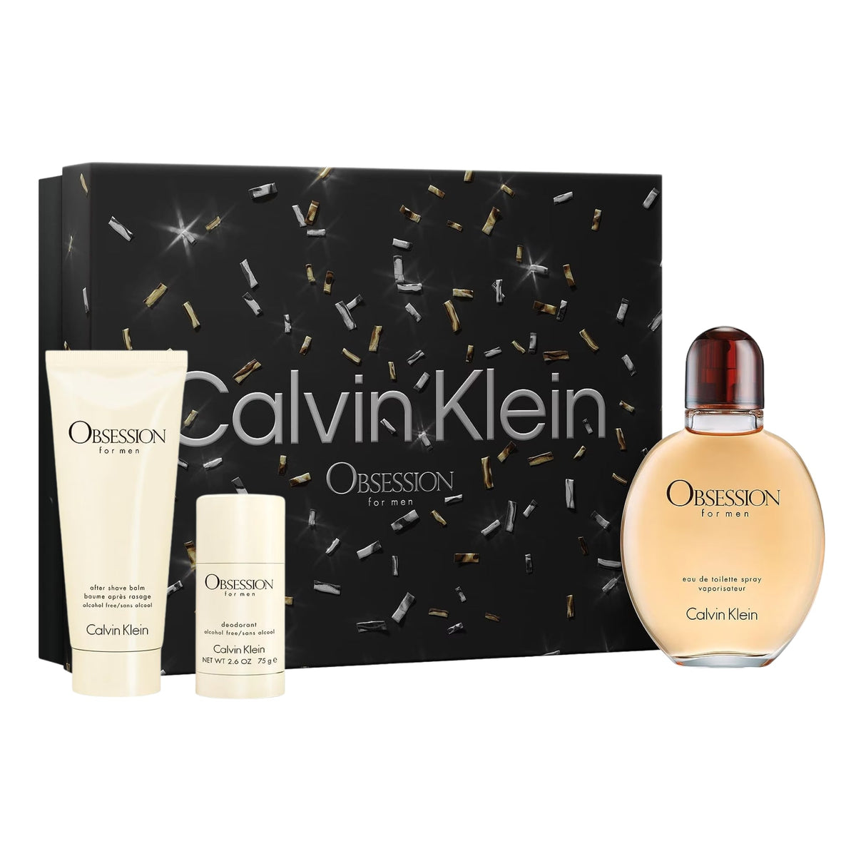 Calvin Klein Obsession 3- Piece Set 4.0oz Men EDT Spray