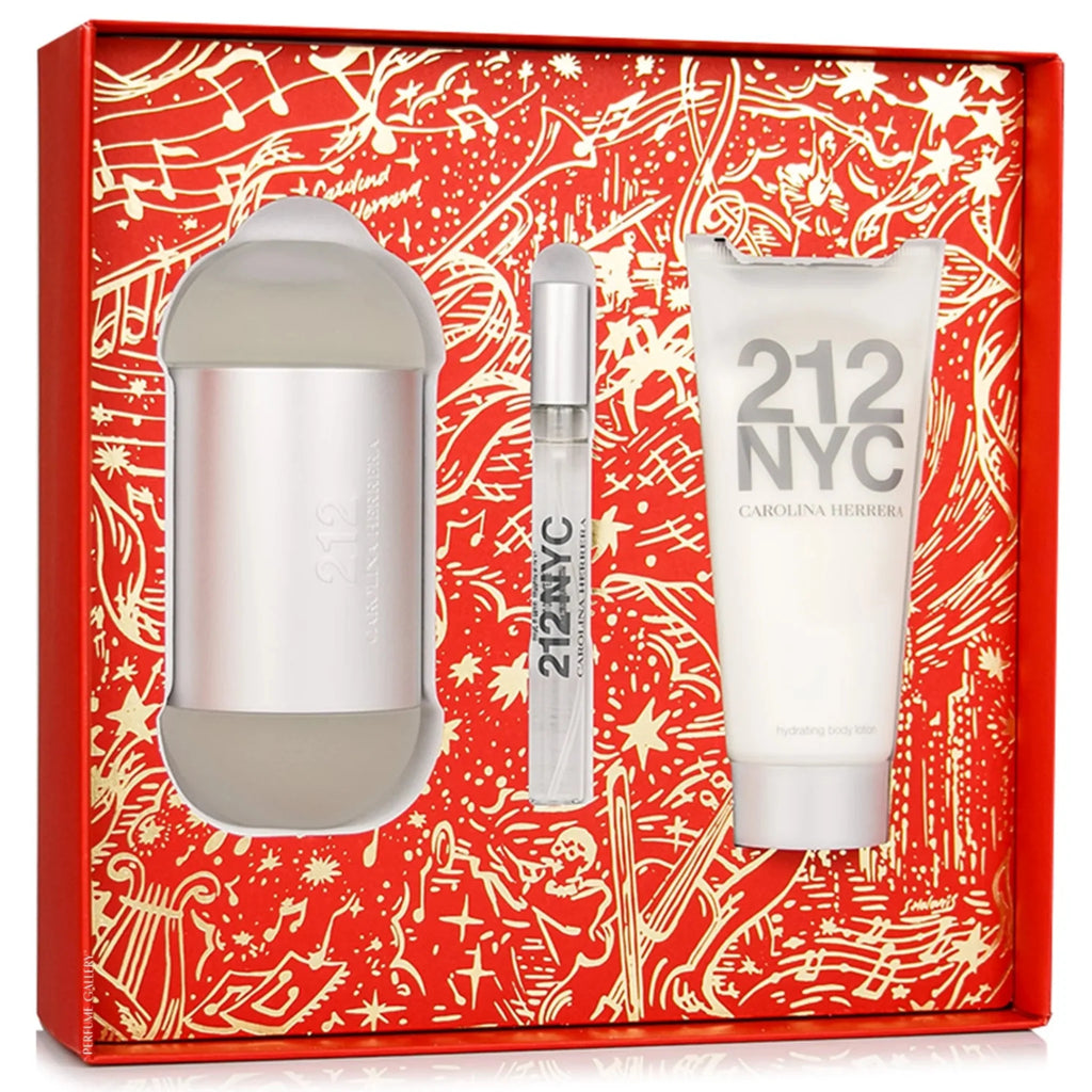 Carolina Herrera 212 3-Piece Set 3.4oz Women EDT Spray