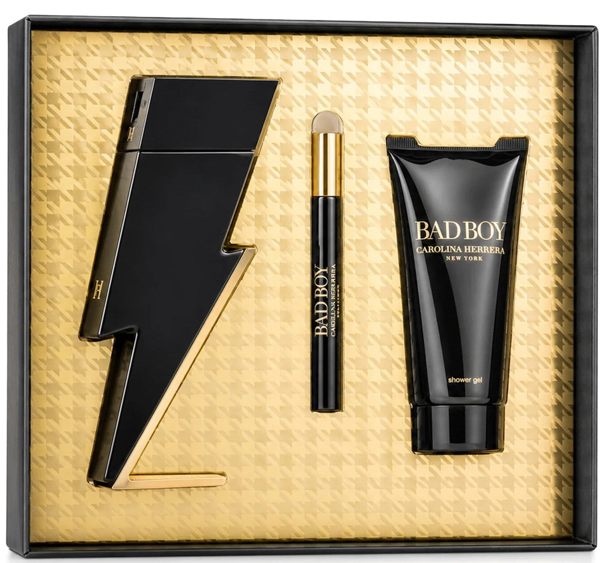 Carolina Herrera Bad Boy 3-Piece Set 3.4oz Men EDT Spray