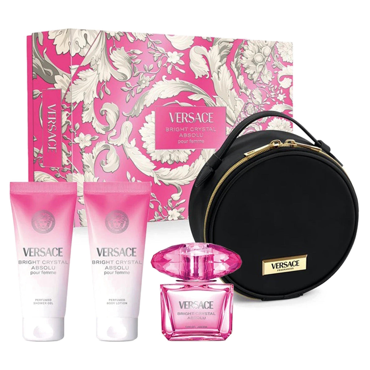 Versace Bright Crystal Absolu 4-Piece Set 3.0oz Women EDP Spray