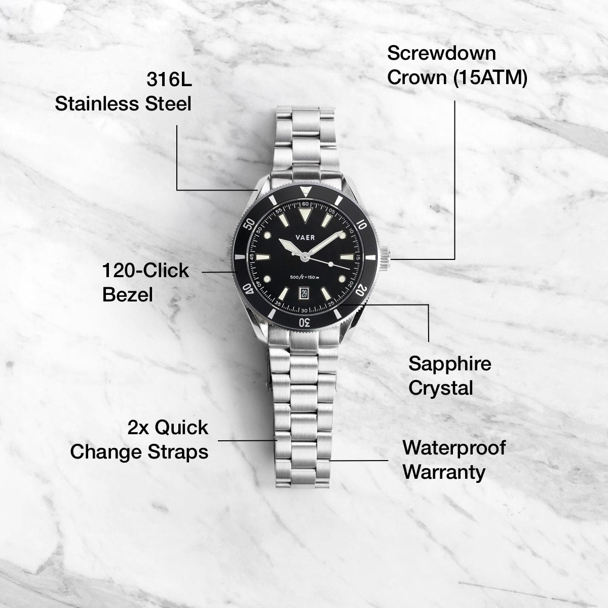 DS2 Meridian Black - Quartz 42mm