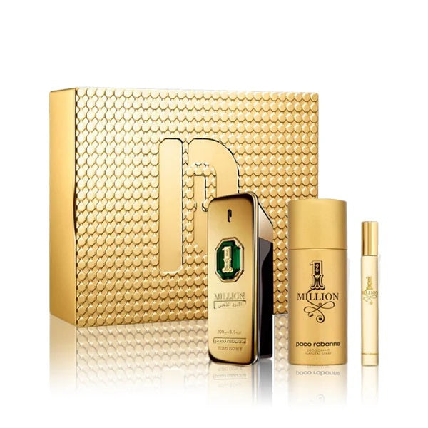 Paco Rabanne Million Gold Oud 3-Piece Set 3.4oz Men EDP Spray