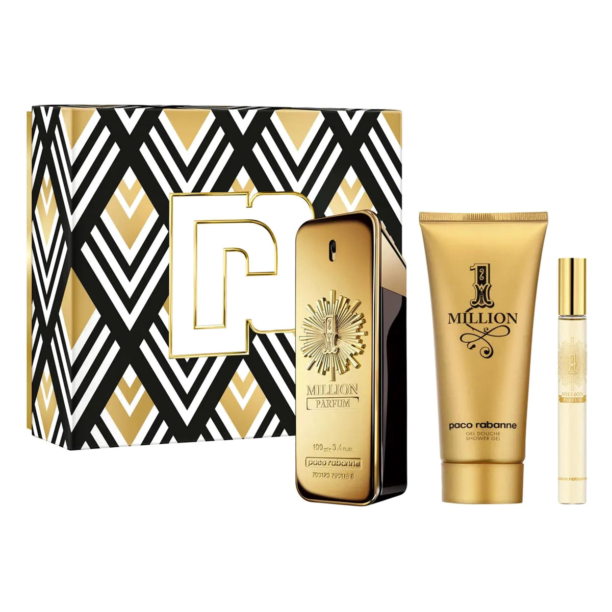 Paco Rabanne Million Parfum 3-Piece Set 3.4oz Men Spray