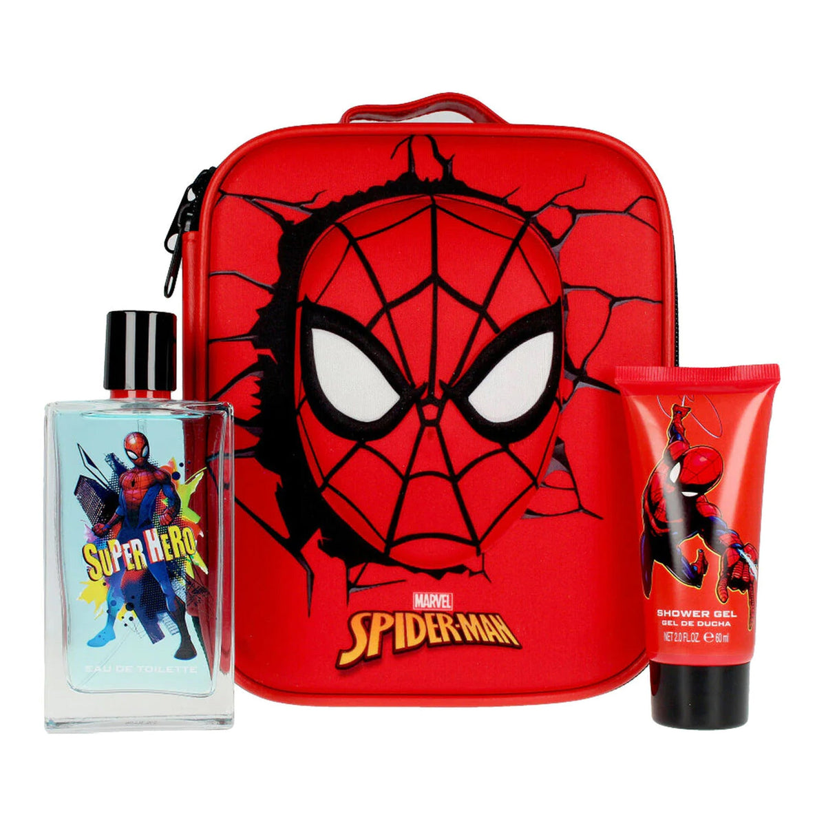 Marvel Spider-Man Lunch Bag 3-Piece Set 3.4oz Kids EDT Spray