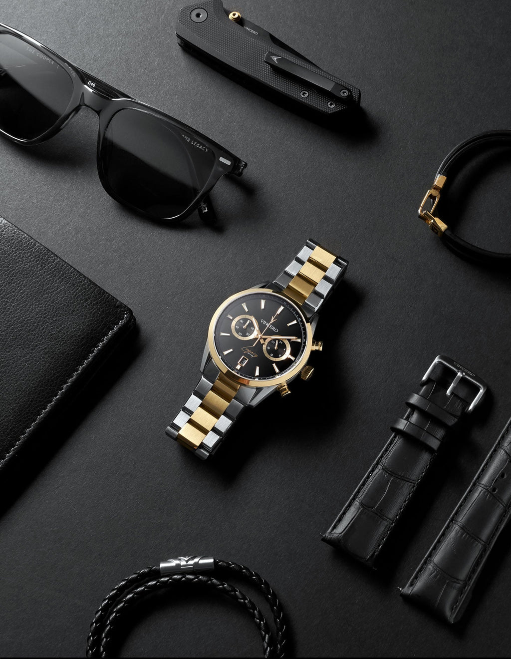 Legacy Chronograph -  Black + Gold