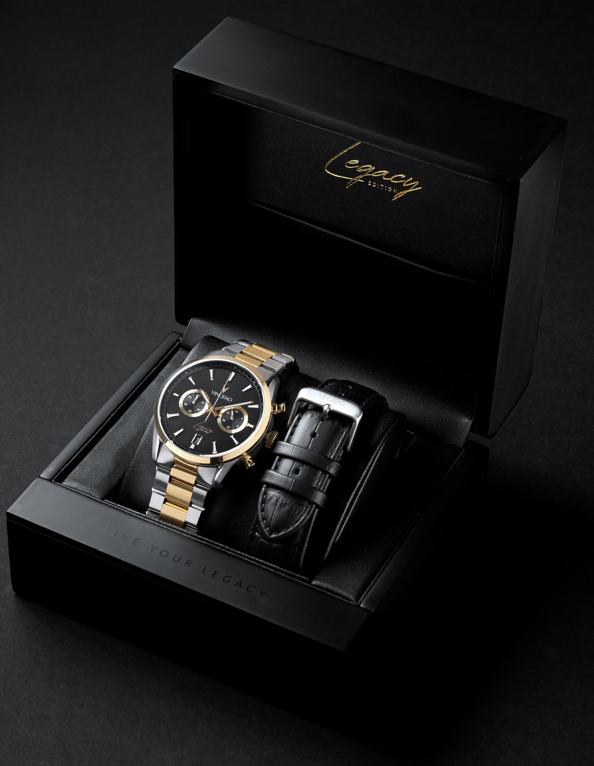 Legacy Chronograph -  Black + Gold