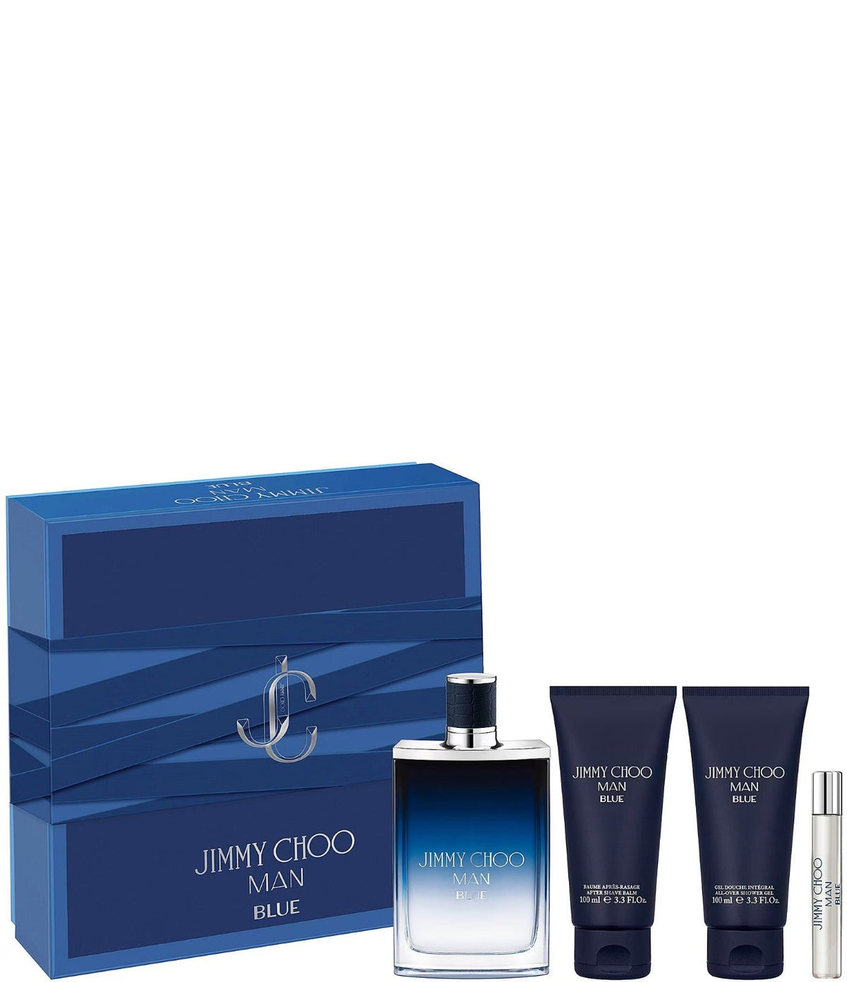 Jimmy Choo Blue 4-Piece Set 3.3oz Men EDT Spray