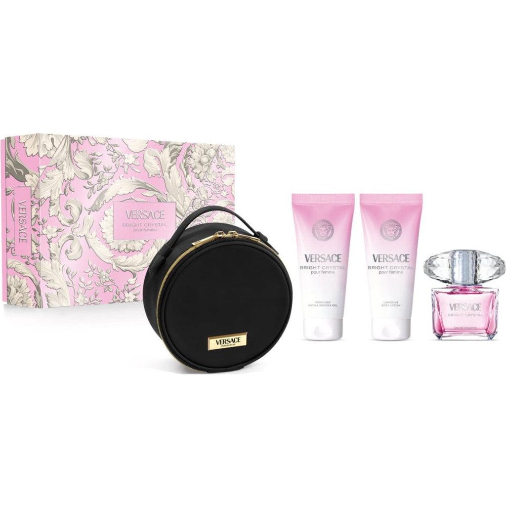 Versace Bright Crystal 4-Piece Set 3.0oz Women EDT Spray