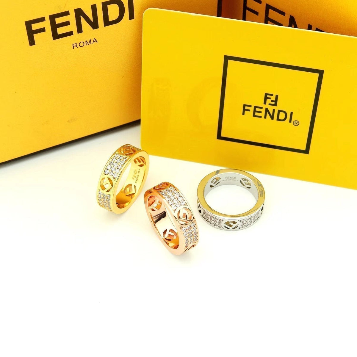 Fendi Is 18K Yellow Gold Ring