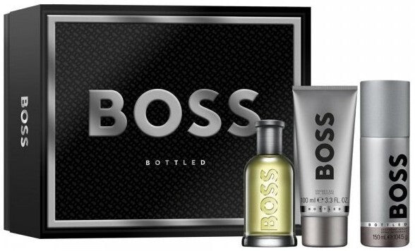 Hugo Boss Bottled 3-Piece Set 3.3oz Men EDT Spray