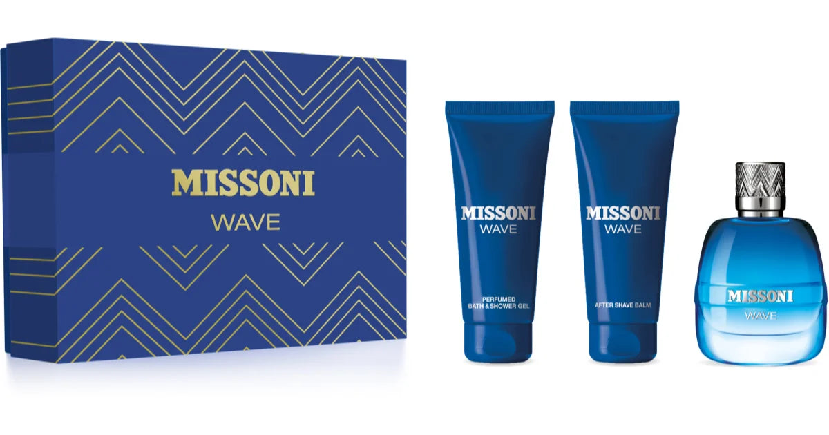 Missoni Wave 3-Piece Set 3.4oz Men EDT Spray