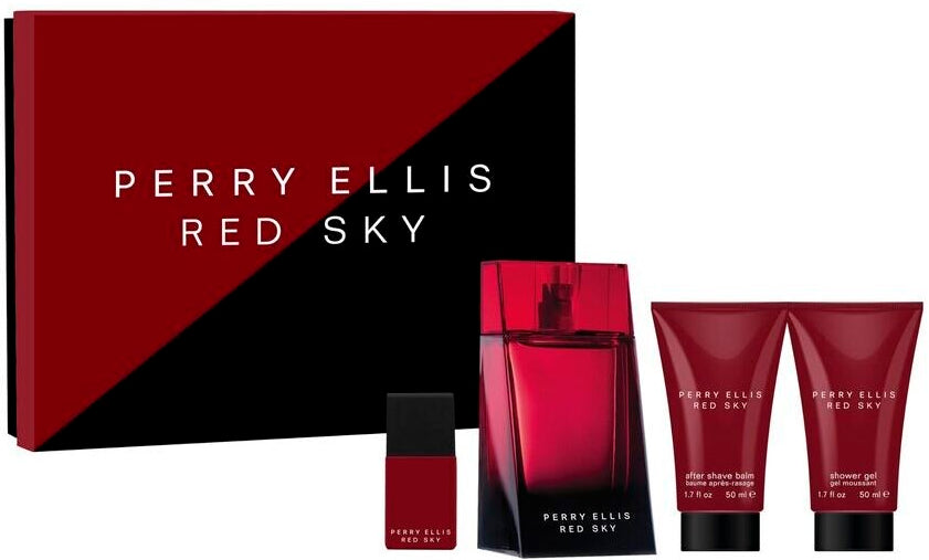 Perry Ellis Red Sky 4-Piece Set 3.4oz Men EDT Spray