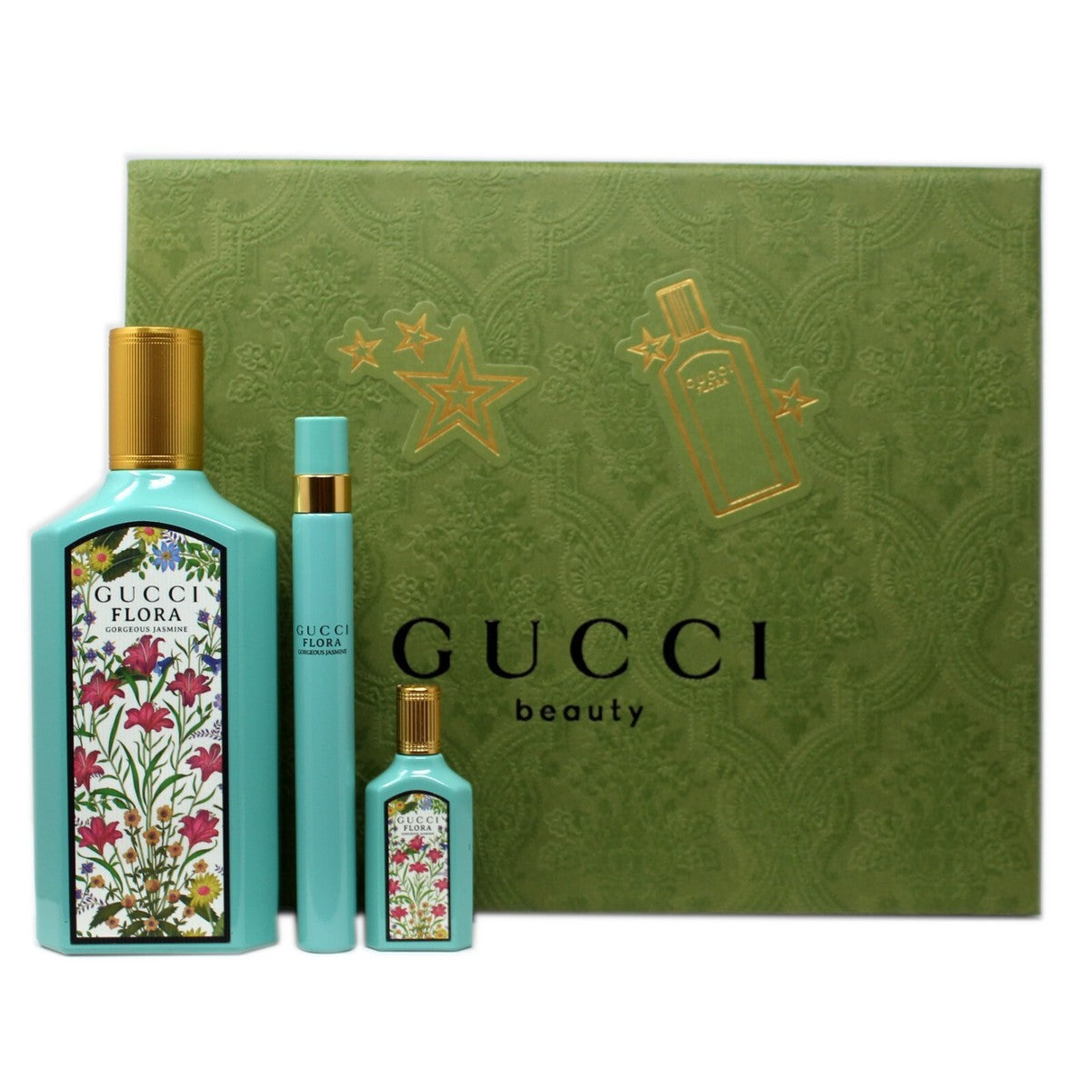 Gucci Flora Gorgeous Jasmine 3-Piece Set 3.3oz Women EDP Spray