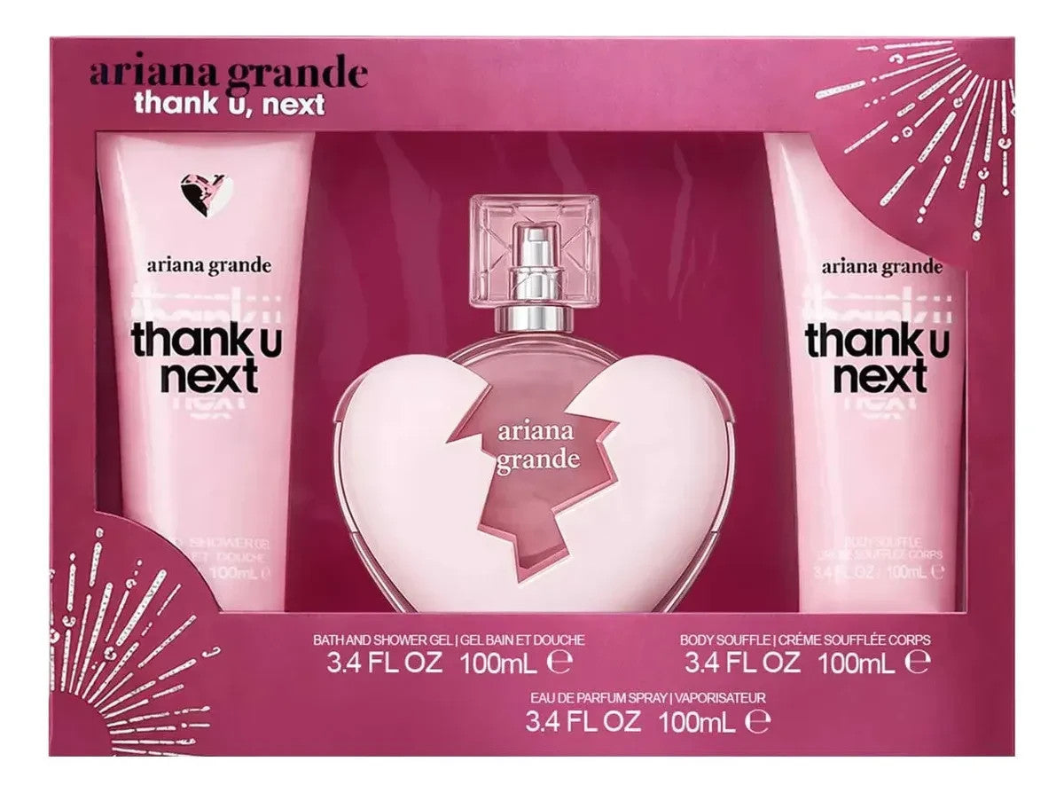 Ariana Grande Thank Unisex Next 3-Piece Set 3.4oz Women EDP Spray