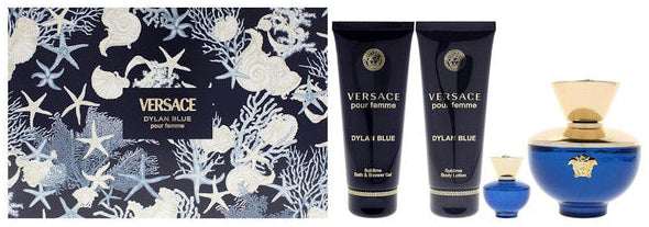 Versace Dylan Blue 4-Piece Set 3.4oz Women EDP Spray